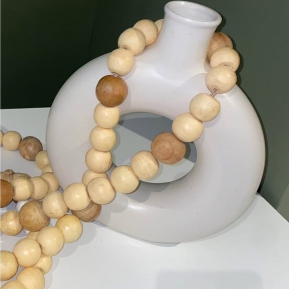 New Decorative Farmhouse & Country Garland Bohemian Wood Tassel Table Beads - Picture 5 of 5